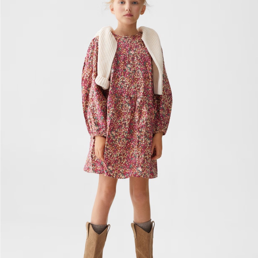 Mango Girl’s Floral Puff Sleeve Dress Size 8